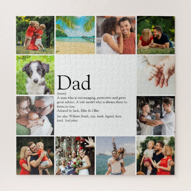 Best Dad Daddy Father Definition 12 Photo Jigsaw Puzzle (Vertical)