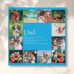 Best Dad Daddy Father Definition 12 Photo Sky Blue Faux Canvas Print<br><div class="desc">Personalize with 12 favorite photos and personalized text for your special dad, daddy or father to create a unique gift for Father's day, birthdays, Christmas or any day you want to show how much he means to you. A perfect way to show him how amazing he is every day. Designed...</div>