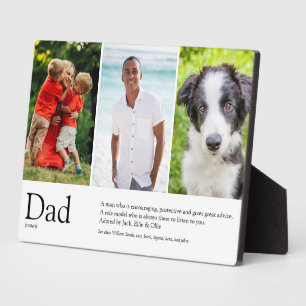 Best Dad, Daddy, Father Ever Definition 3 Photo Plaque