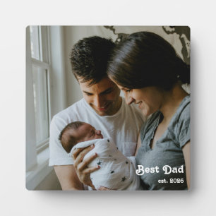 Best Dad Est First Father's Day Custom Photo Plaque