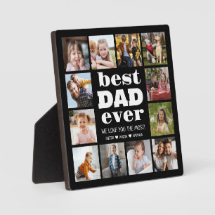 Best DAD Ever 12 Photo Collage Plaque