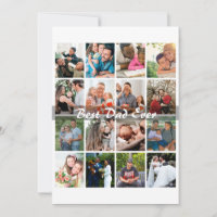 Best Dad Ever 16 Photo Collage Personalised Father