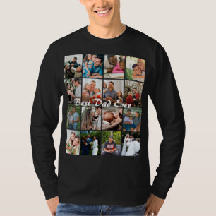 Best Dad Ever 16 Photo Collage Personalised Father T-Shirt