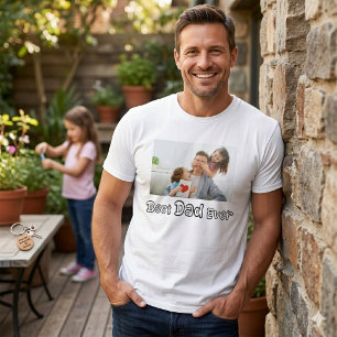 Best Dad Ever 2025 Custom Father’s Day Photo Gift T-Shirt
