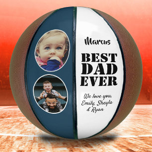 Best Dad Ever 2 Photo Collage Father`s Day Basketball