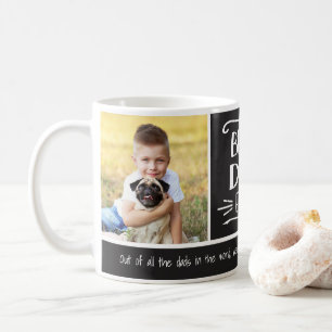 Best Dad Ever 2 Photo Custom Colour Mug