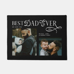  Best Dad Ever 2 Photos Fathers Day Gifts  Doormat