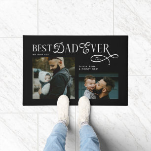 Best Dad Ever 2 Photos Fathers Day Gifts Doormat