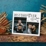 Best Dad Ever 2 Photos Heart Fathers Day Gifts Plaque<br><div class="desc">Honor the man who holds your family together with this Modern Chic Best Dad Ever Heart Photo Plaque - a keepsake designed to speak directly to his heart. Two treasured photos become a quiet reminder of moments that shaped your family, framed by elegant minimalist typography and a soft, meaningful heart....</div>