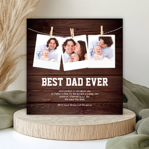 Best Dad Ever 3 Photo Collage Father's Day Card