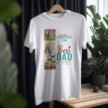 Best Dad Ever 3 Photo Collage Fathers Day T-Shirt<br><div class="desc">Custom photo t-shirt for the best dad ever for father's day! The photo template is set up for you to add 3 of your favourite family pictures and you can edit the year. The wording reads "happy father's day [year] Best Dad ever". Useful personalised gift for your dad for father's...</div>
