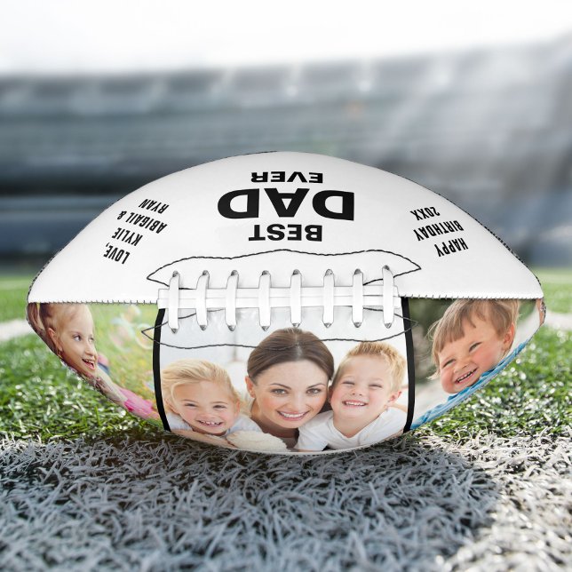 Best Dad Ever 3 Photo Football (Creator Uploaded)