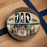 Best Dad Ever 3 Photo Letter Cut-Out Basketball<br><div class="desc">Best Dad Ever Basketball with 3 of your favourite photos. The design is lettered with "Best Dad Ever" and the template is ready for you to personalise with your custom text and 3 pictures which are displayed in 2x vertical portrait and 1x horizontal landscape format. The typography is decorated with...</div>