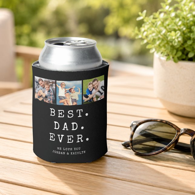 BEST DAD EVER 3 Photos Can Cooler (Creator Uploaded)