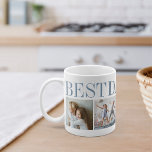 Best Dad Ever 4 Photo Collage Coffee Mug<br><div class="desc">Create a sweet keepsake for a beloved dad this Father's Day with this simple design that features four of your favourite photos. "Best Dad Ever" appears across the top in shades of blue.</div>