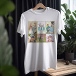 Best Dad Ever 5 Photo Collage T-Shirt<br><div class="desc">Custom photo t-shirt for the best dad ever! The photo template is set up for you to add 5 of your favourite family pictures which frame the wording "Best Dad ever". Useful personalised gift for your dad for father's day,  a birthday or just because he's the best dad ever!</div>