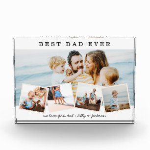 Best Dad Ever 5 Photo Horizontal Block Photoblock