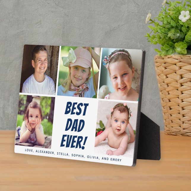 Best Dad Ever 5 Photos Family Plaque (Creator Uploaded)
