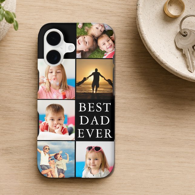 BEST DAD EVER 6 Photo Collage Case-Mate iPhone Case (Creator Uploaded)