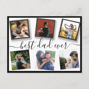Best Dad Ever 6 Photo Instagram Collage Postcard