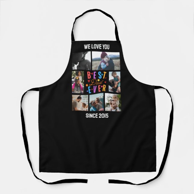 Best Dad Ever 7 Photo Collage Apron (Front)