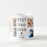Best Dad Ever 8 Photo Collage Personalised White Coffee Mug<br><div class="desc">A modern 8 photo collage mug for the best dad ever ! Personalise with name and special moments pictures to make it an unique gift.</div>