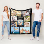 BEST DAD EVER 9 Photo Collage Personalised Fleece Blanket<br><div class="desc">BEST DAD EVER 9 Photo Collage Personalised Fleece Blanket. Create a personalised photo memory keepsake blanket for a father utilising this easy-to-upload photo collage template with 9 pictures, an editable title BEST DAD EVER and your custom text or names in your choice of text and background colours (shown with white...</div>