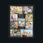 BEST DAD EVER 9 Photo Collage Personalised Fleece Blanket<br><div class="desc">BEST DAD EVER 9 Photo Collage Personalised Fleece Blanket. Create a personalised photo memory keepsake blanket for a father utilising this easy-to-upload photo collage template with 9 pictures, an editable title BEST DAD EVER and your custom text or names in your choice of text and background colours (shown with white...</div>