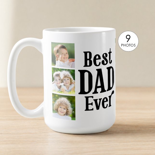 Best Dad Ever 9 Photos Coffee Mug (Creator Uploaded)