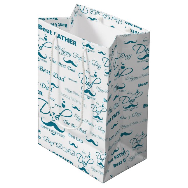 Best Dad Ever – A Father's Day Tribute Medium Gift Bag (Front Angled)