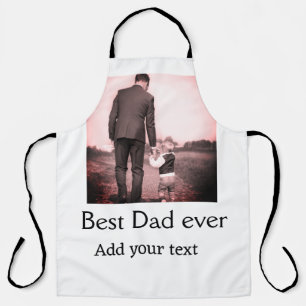 Best dad ever add name image fathers day text mess apron