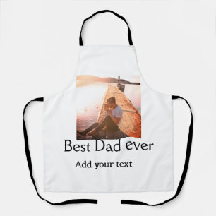 Best dad ever add name image fathers day text mess apron