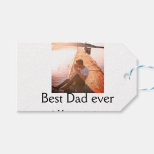 Best dad ever add name image fathers day text mess gift tags