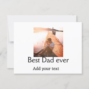Best dad ever add name image fathers day text mess postcard