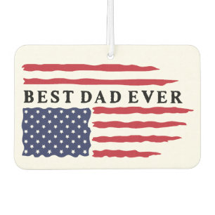 Best Dad Ever American Flag Car Air Freshener