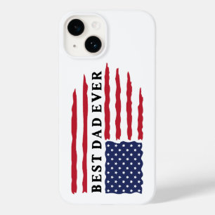 Best Dad Ever American Flag Case-Mate iPhone 14 Case