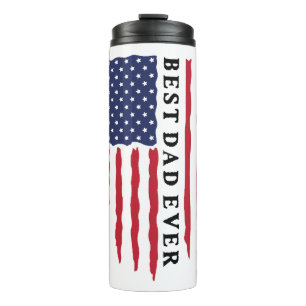 Best Dad Ever American Flag Thermal Tumbler