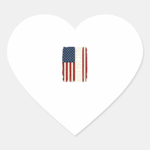Best Dad Ever American Flag Vintage Vector Shirt_1 Heart Sticker