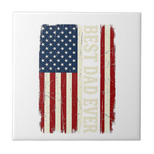 Best Dad Ever American Flag Vintage Vector Shirt_1 Tile