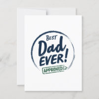 Best Dad Ever, Aprroved text design