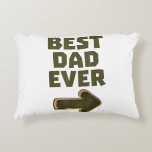 Best Dad Ever Arrow Graphic Logo Decorative Cushion