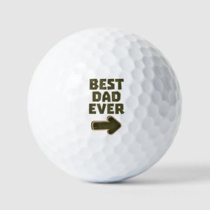 Best Dad Ever Arrow Graphic Logo Golf Balls