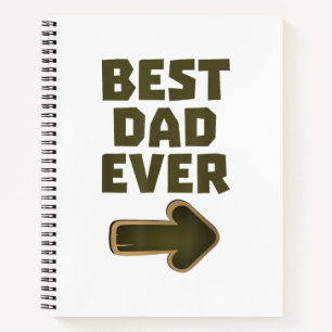 Best Dad Ever Arrow Graphic Logo Notebook