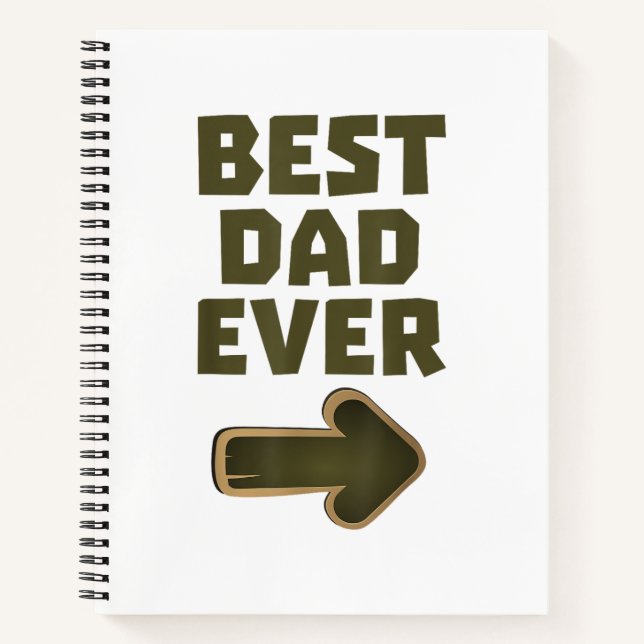 Best Dad Ever Arrow Graphic Logo Notebook (Front)