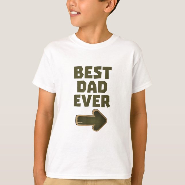 Best Dad Ever Arrow Graphic Logo T-Shirt (Front)