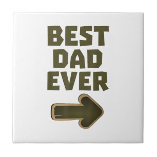 Best Dad Ever Arrow Graphic Logo Tile