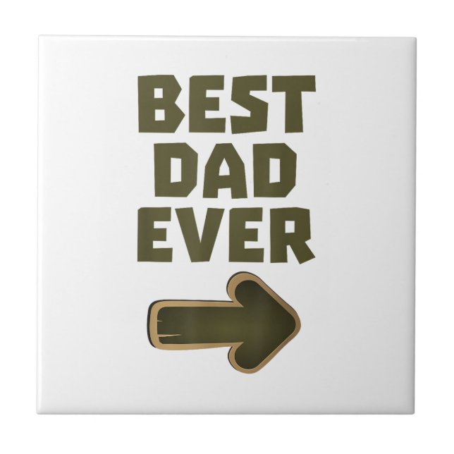 Best Dad Ever Arrow Graphic Logo Tile (Front)