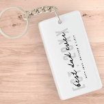 Best Dad Ever Athletic Modern Preppy Father's Day Key Ring<br><div class="desc">This simple and modern design is composed of san serif and playful script typography.</div>