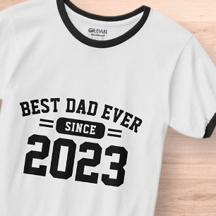 Best Dad Ever Athletic Modern Preppy Father's Day T-Shirt