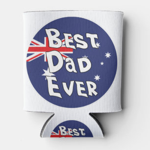 Best Dad Ever Australia Flag Can Cooler